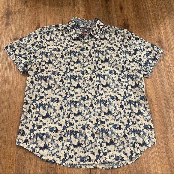 Robert Graham Shirt Men's 2XL Short Sleeve Button Front Roswell Classic Colorful - Picture 1 of 9